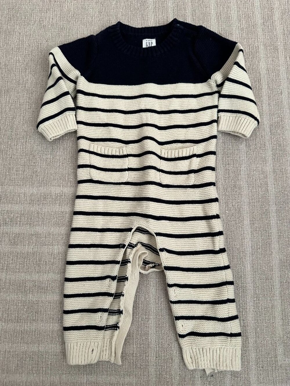 Gap Striped Sweater Bodysuit Sz 6-12M